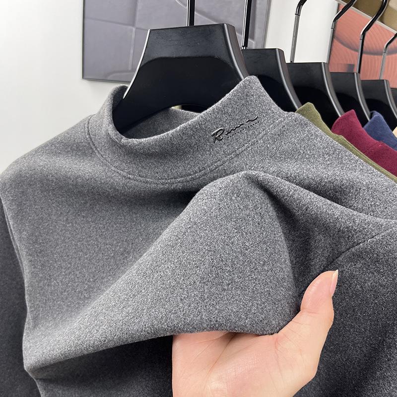 Men's Thermal Half-High Collar Thick Hoodie