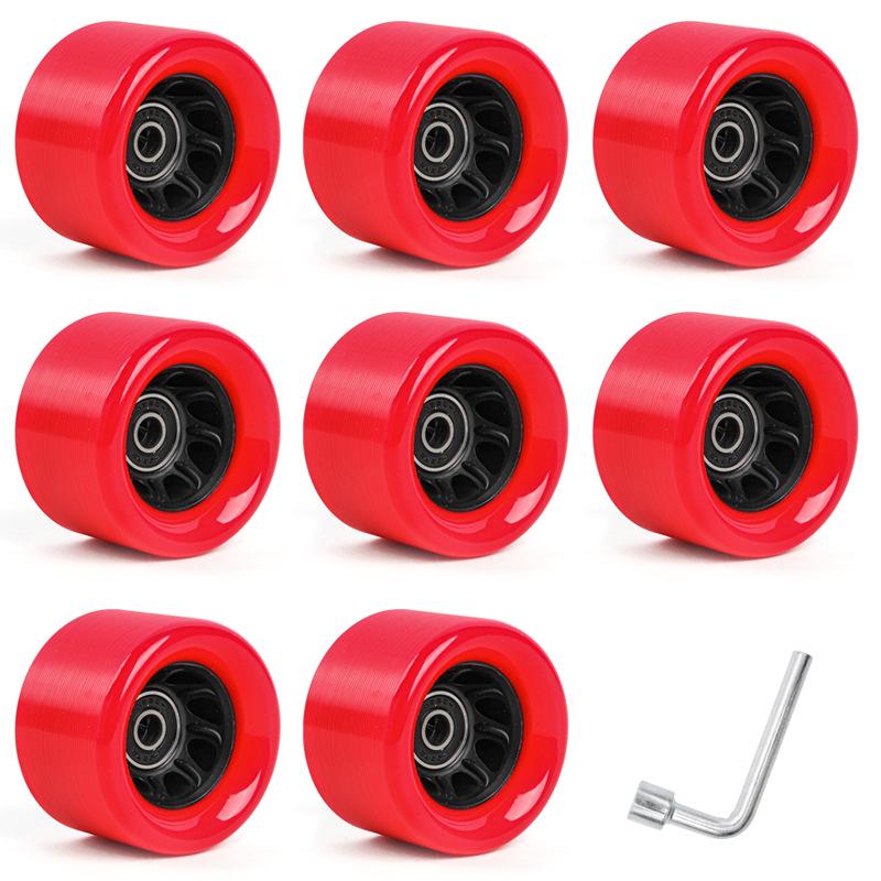 6242 Doppelreihige Rollschuhe mit PU-Non-Flash-Rädern – 92A Speedskating- und Skateboard-Räder.