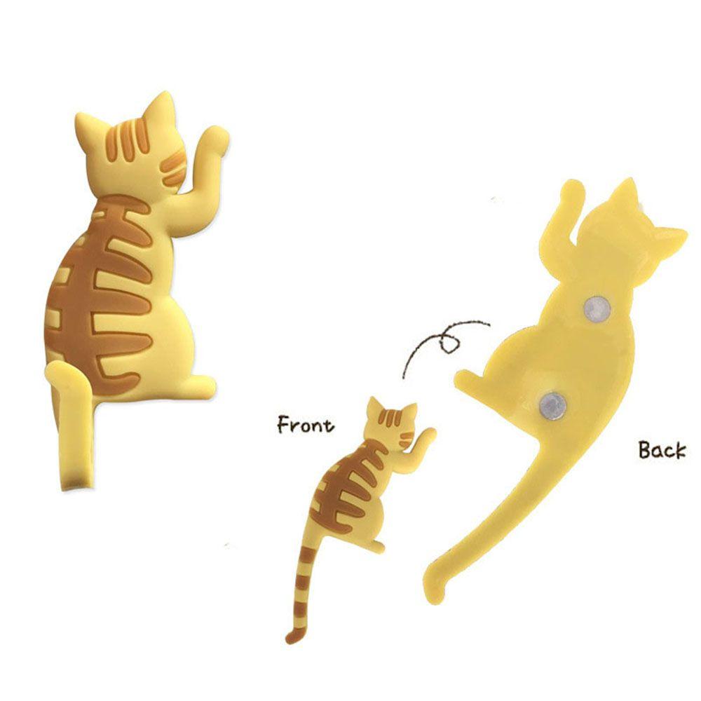 Universal Lovely Cartoon Hooks Cat Fridge Magnet Refrigerator Sticker