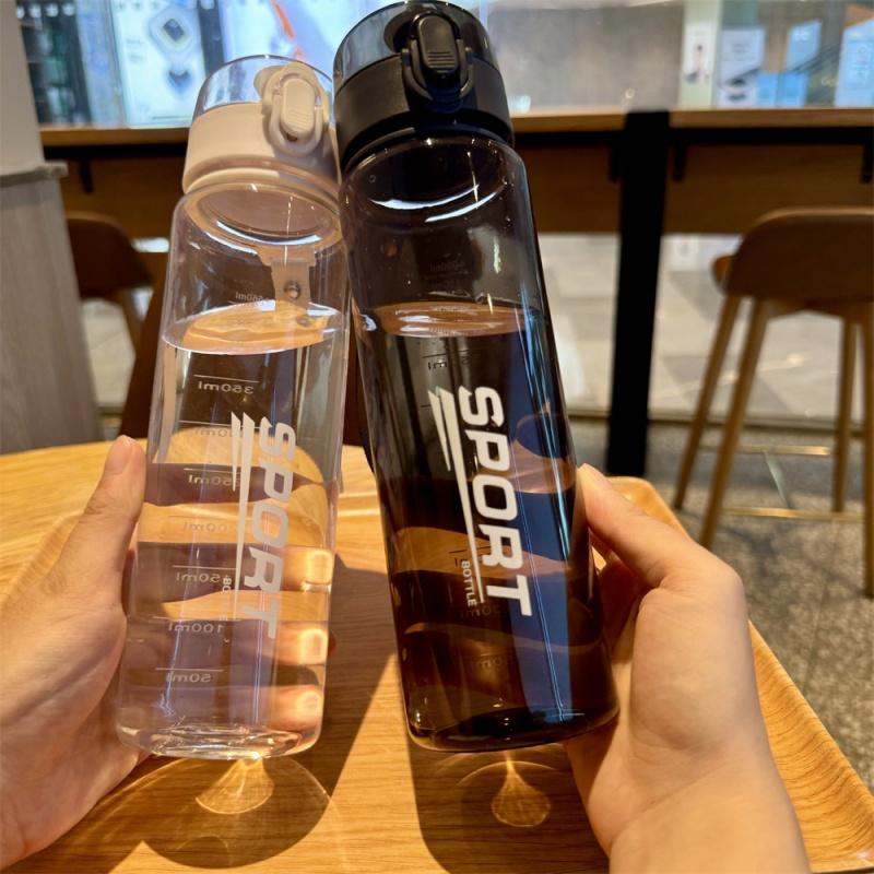 400ml/560ml Water Bottle Leakproof Sports Water Bottle Portable Drinking Cup BPA-Free with Capacity Marking for School Office