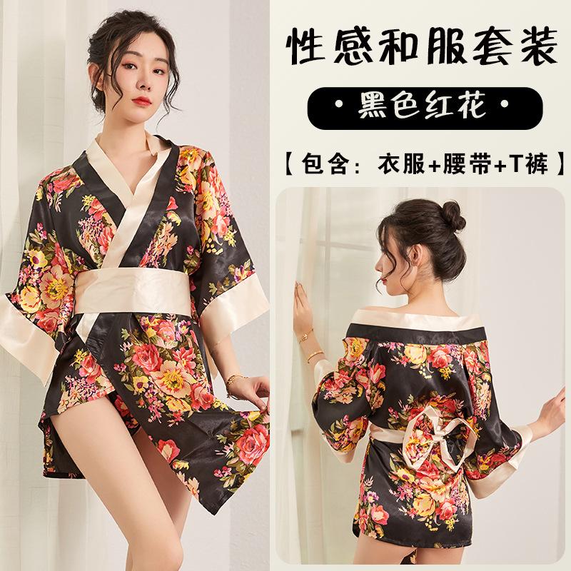 Sexy lingerie women's kimono lace-up sexy, seductive hot passion suit uniform