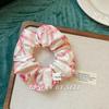 Scrunchie Multi Styles Floral Plaid Soft Fabric Minimalist Versatile Women Hair Tie Hair Accessories