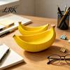 PLA-Kunststoff Schreibtischzubehör 3D-gedruckte Bananen-Aufbewahrungsschale, Kreativer Desktop-Organizer für Schlüssel Schmuck, Dekorativer Schlüsselhalter Eingangsbereich Obst