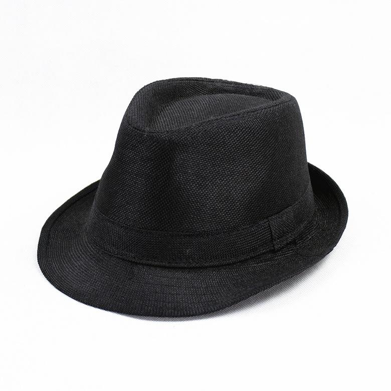 New Summer Linen Fedora Jazz Hat British Style Unisex Straw Hat Beach Sun Hat Sun Protection Korean Style Sun Hat