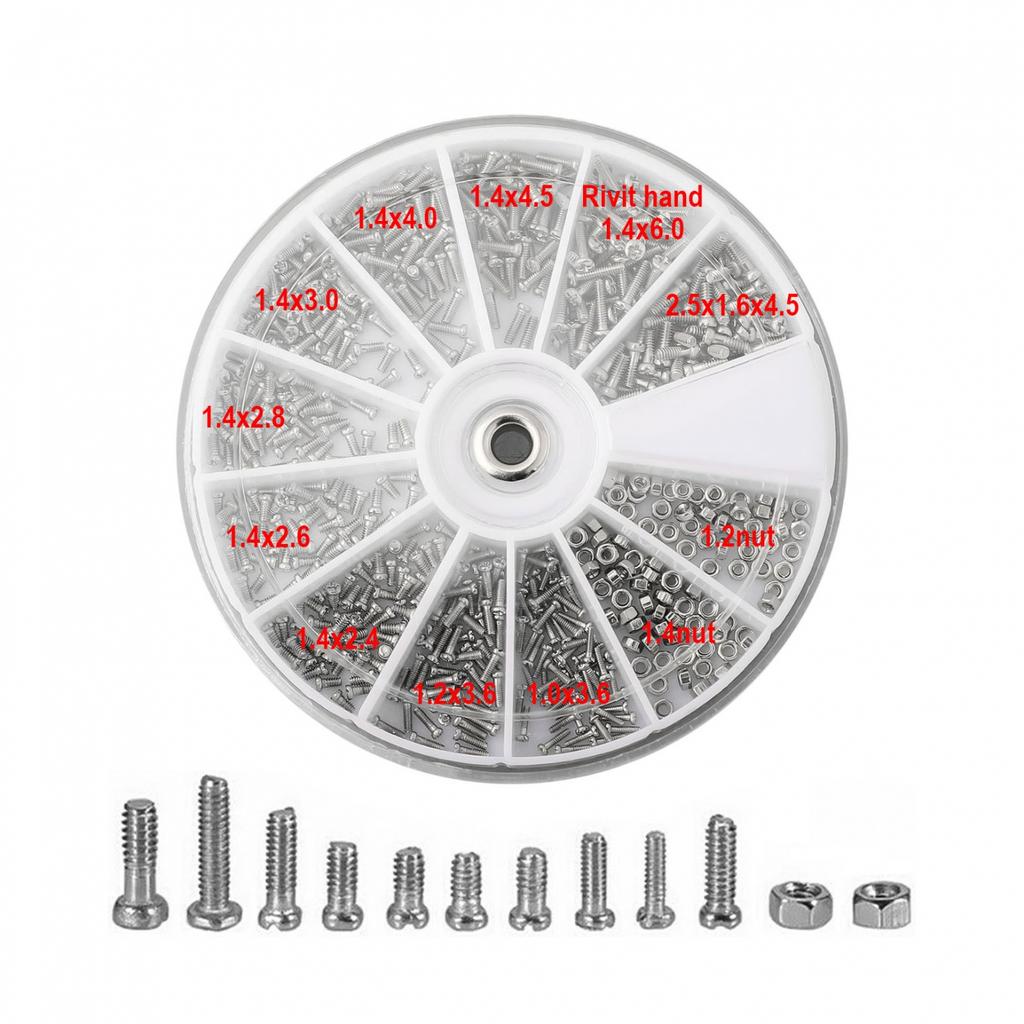 Screws Nuts Kits 600Pcs 64 Grams Assorted Bolts Kits