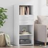 VidaXL Highboard White 50x42.5x124 Cm Engineered Wood, Sideboard, Cupboard, Side Cabinet, Cabinet, Storage Cabinet, 846173
