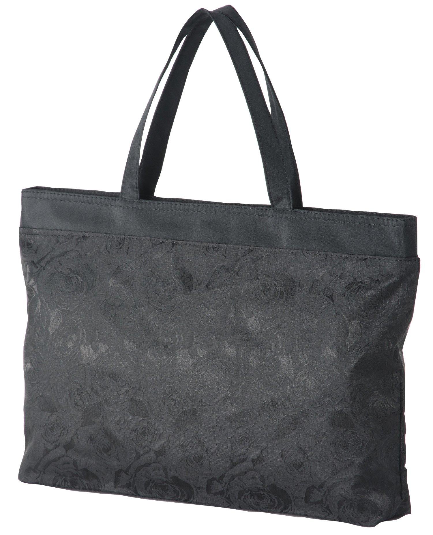 

Формальная сумка-тоут Onta, большая, с цветочным узором, идеально подходит для похорон, поминальных служб и церемоний