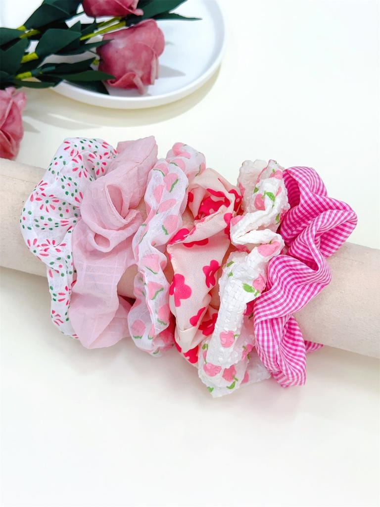 6 Pcs Fashion Sweet Dopamine Flower Headbands For Women Girls Party Hair Accessories