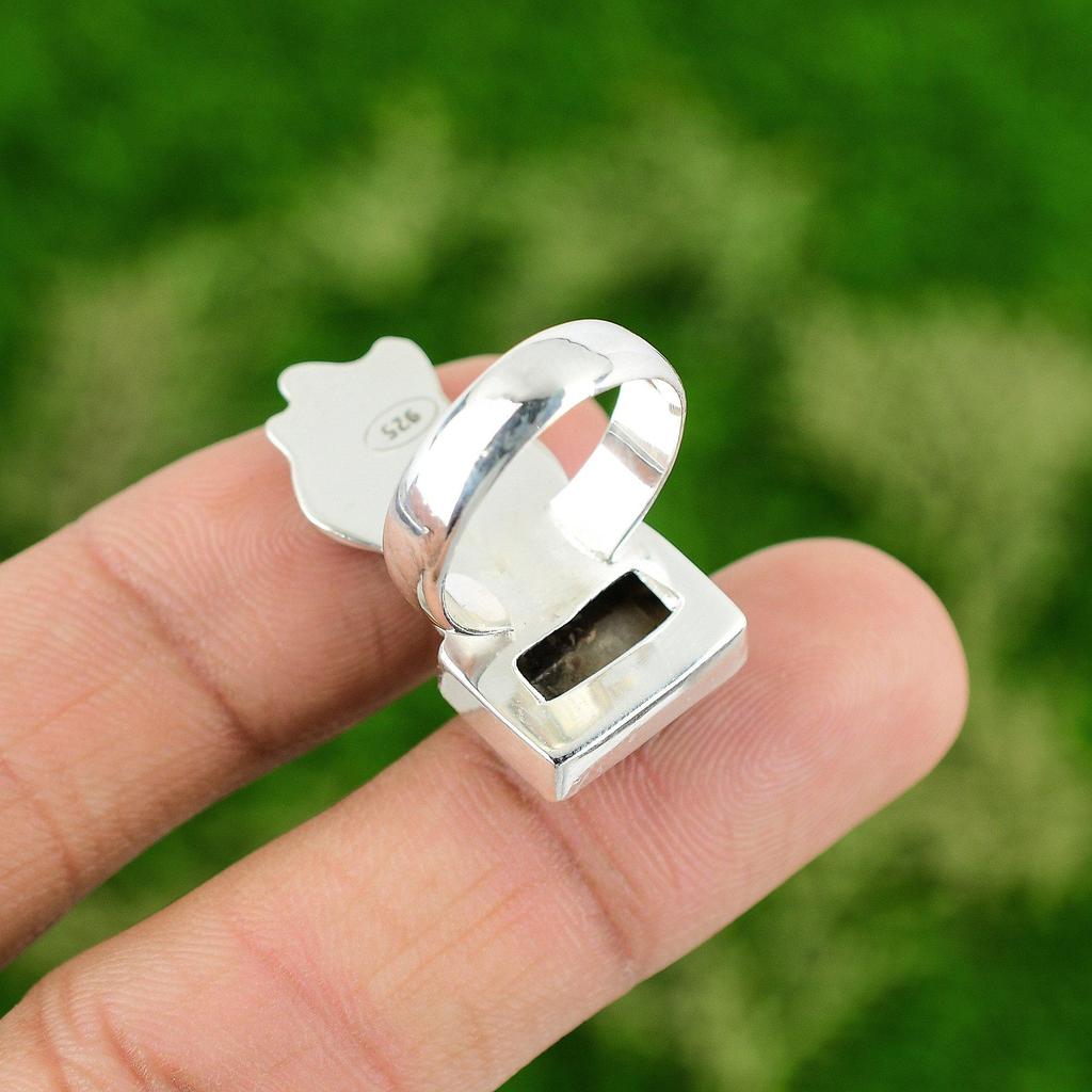 Natural Crazy Lace Agate Gemstone Promise Ring Size 7 925 Silver For Girls