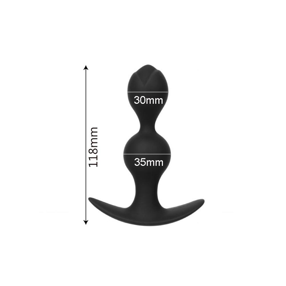 Built-in Metal Ball Anal Beads 30-45mm Butt Plug For Women Vaginal Balls Men Anus Dilator Dildos Female Masturbator Sex Toys 18