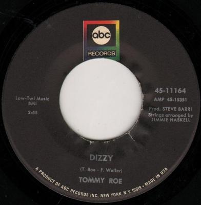 7inch Record TOMMY ROE - Dizzy 4511164 ABC Records 1969 US Rock Used