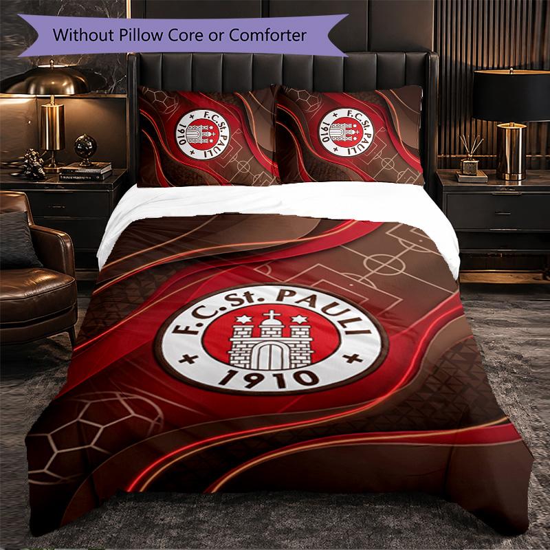 Set Biancheria da Letto Fulham Football 3 Pezzi Morbido Set Copripiumino con Federe Set Decorazione Camera da Letto per la Casa