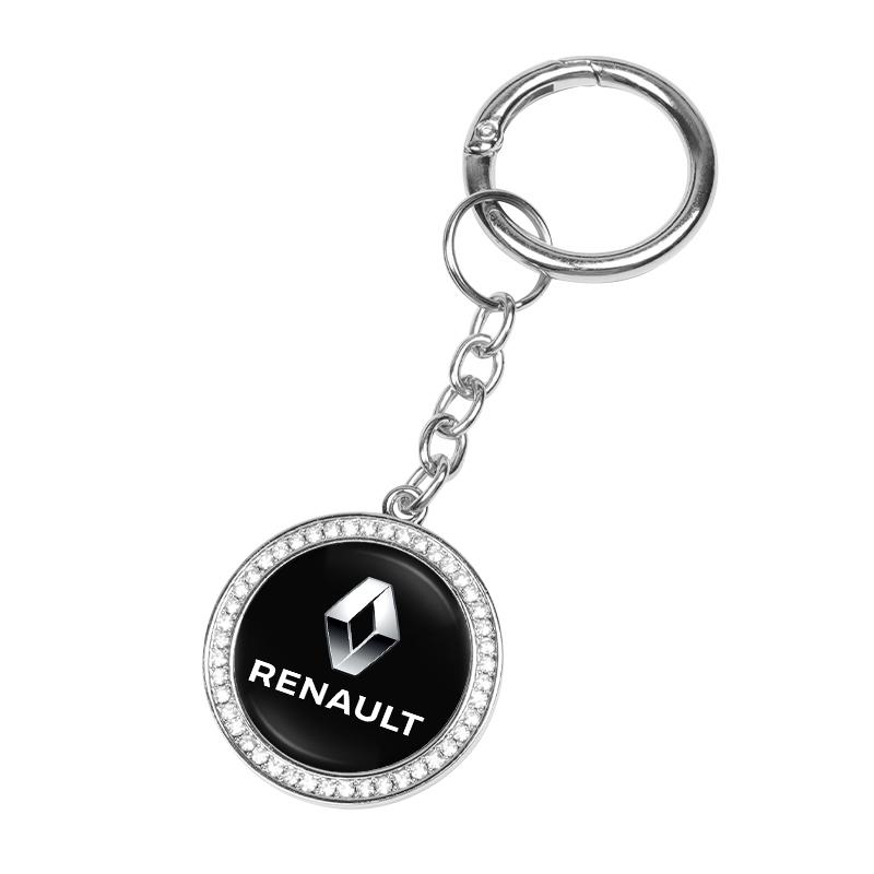 

Interior Stickers 1Pcs Car Logo Key Ring Keychain Pendant For Renault Clio QM6 Kadjar Koleos Megane Espace Captur Scenic Duster