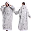 Autumn and winter sports and leisure warm TV blanket senior women's plush comfortable soft bathrobe warm fluffy robe