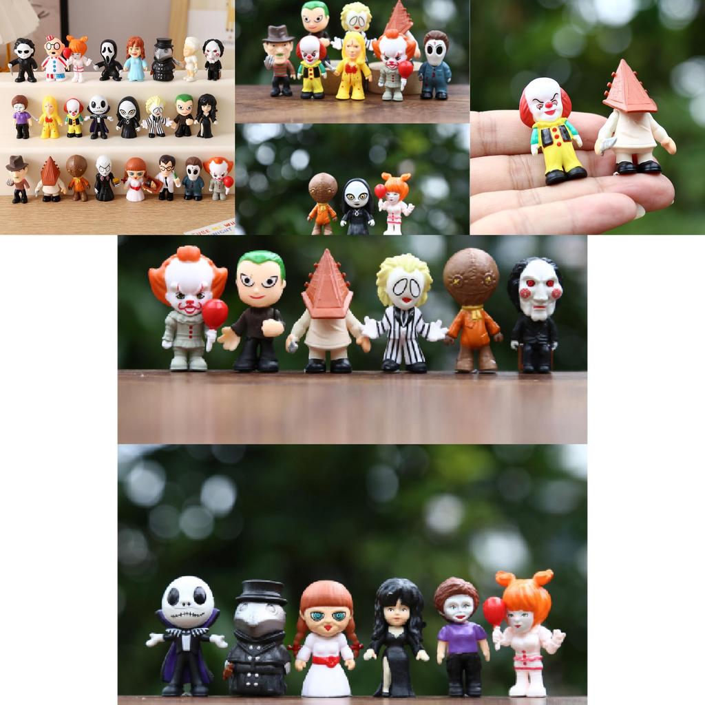 The Clown Annabelle Classic Horror Movie Character Model Desktop Ornament Set For Kids And Adults