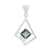 Pendentif en argent avec topaze London Blue 1.339ct, zircons (2204893)