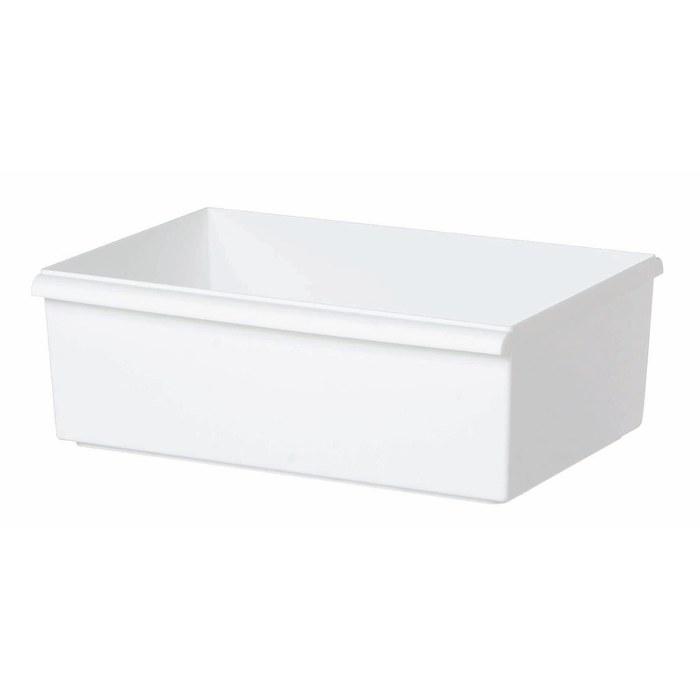 Like-it Storage Box, Stackable, Shelf-Top, 51%+ Recycled Material, Color Box, Approx. 38x27.3x13cm, Made in Japan, Wide, Shallow, White,