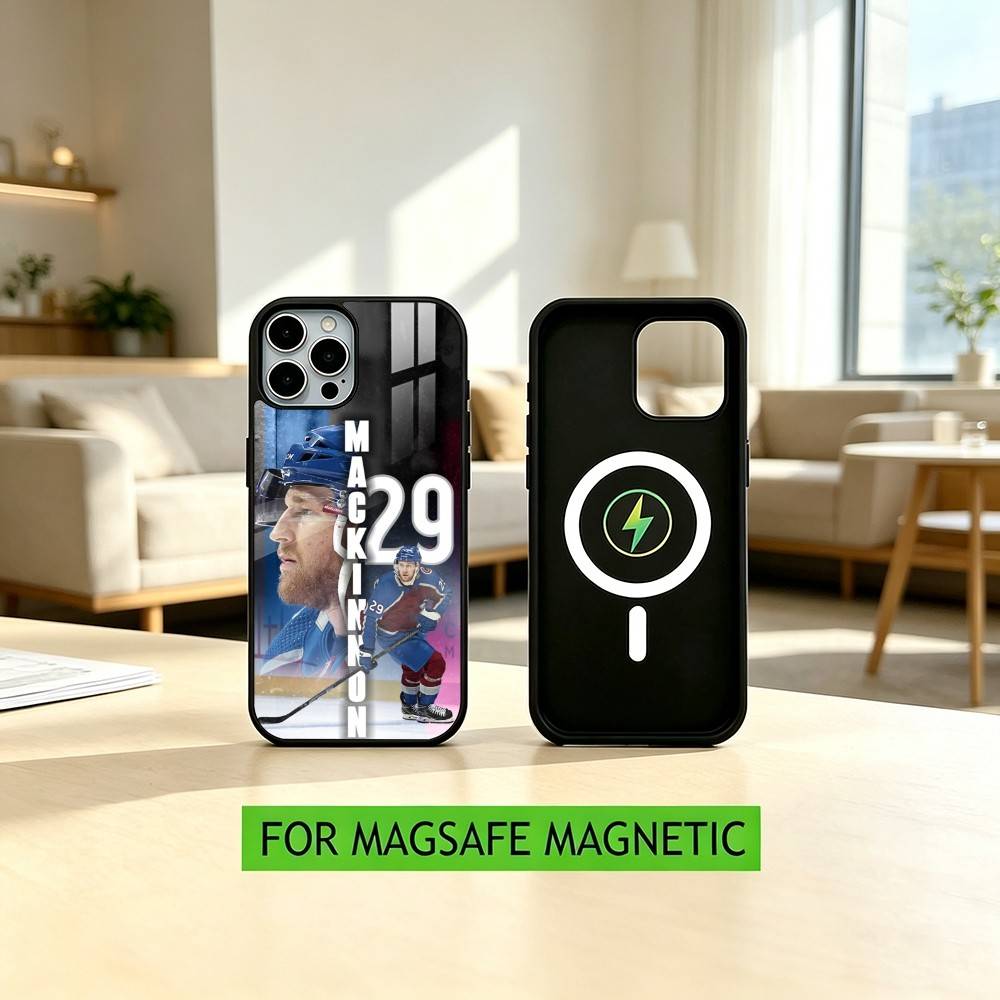 Hockey Player Nathan MacKinnon Phone Case For iPhone17,16,15,14,13,12,11 Plus,Pro Magnetic For Magsafe Wireless Charging