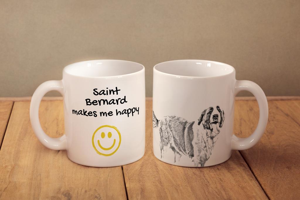 St. Bernard, Saint Bernard, Alpine Mastiff, Bernhardiner - cup with a dog, cheerful cup for a dog lover, personalized gift from the Art-Dog brand