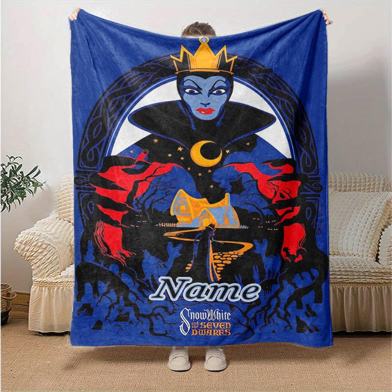 Custom 1pc Evil Queen's Crown Blanket, Soft And Comfortable Blanket, Casual Warm, Camping Travel Blanket, Birthday Gift Q910180