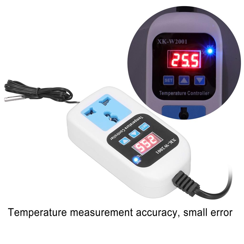 Temperature Controller Temperature Controller Automatic Adjustable Digital Display Electronic Socket Thermostat for Greenhouse