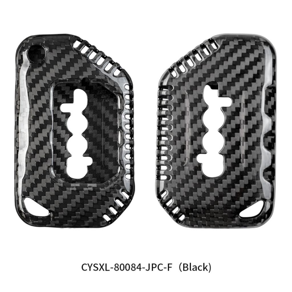 T-Carbon Carbon Fiber Car Key Case Cover Shell For Jeep Grand Cherokee Gladiator Key Cover Car Interior Accessories