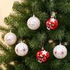 6PCS Colorful Glitter Glitter Christmas Ball Set Plastic Christmas Tree Baubles  Holiday Decor