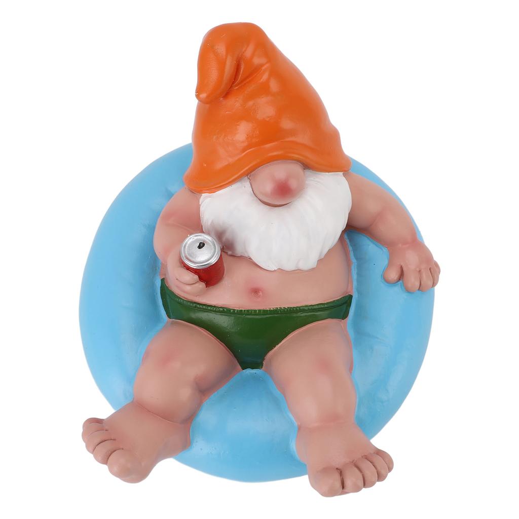 Pool Schwimmer Gnom Statue Harz Pool Party Entspannung Lustig Garten Schwimmende Gnom Figur für