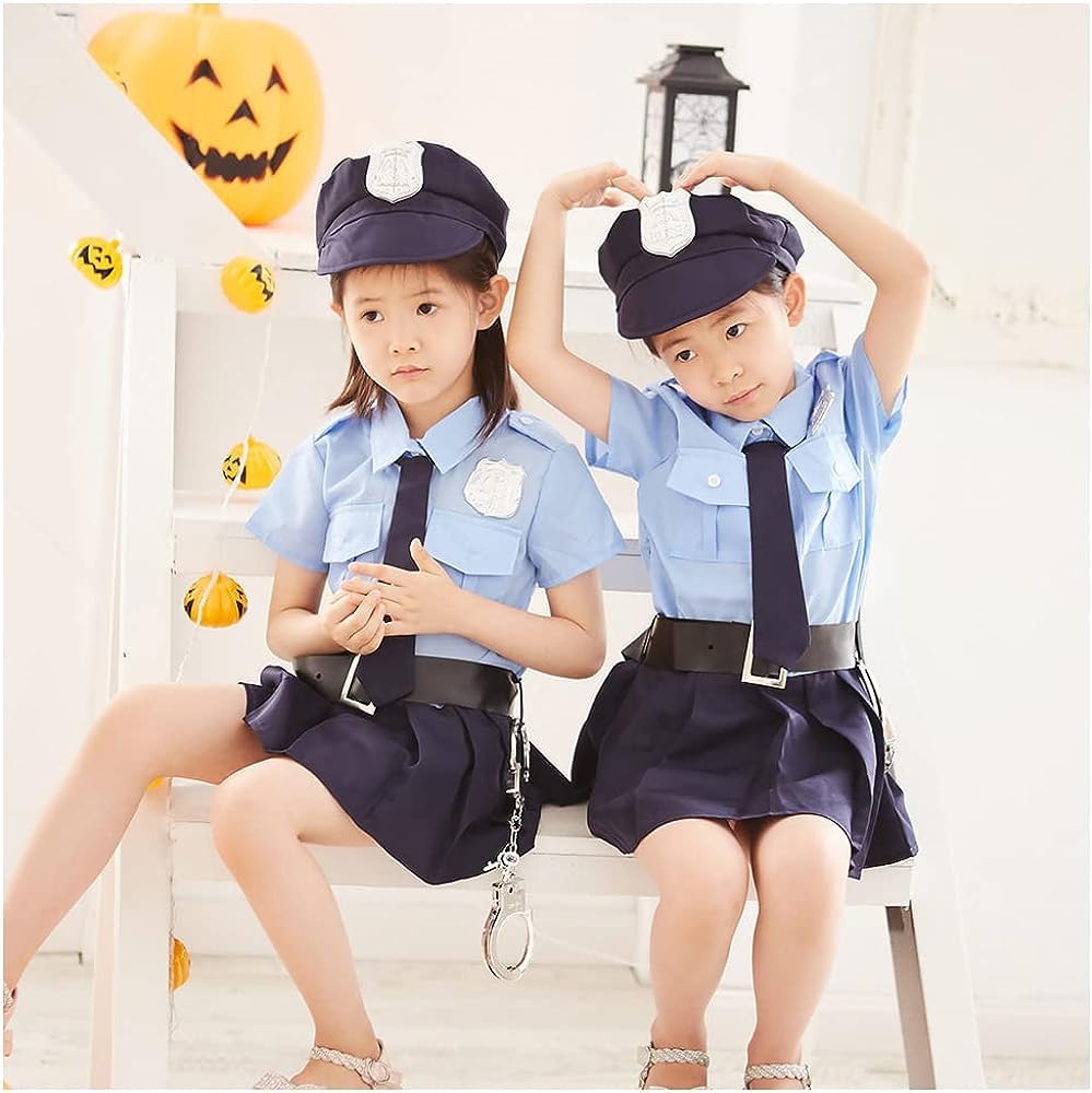 Halloween Cosplay Kids Police Costume for Boys and Unisex [Brightlara] Girls, Kidscos03-110