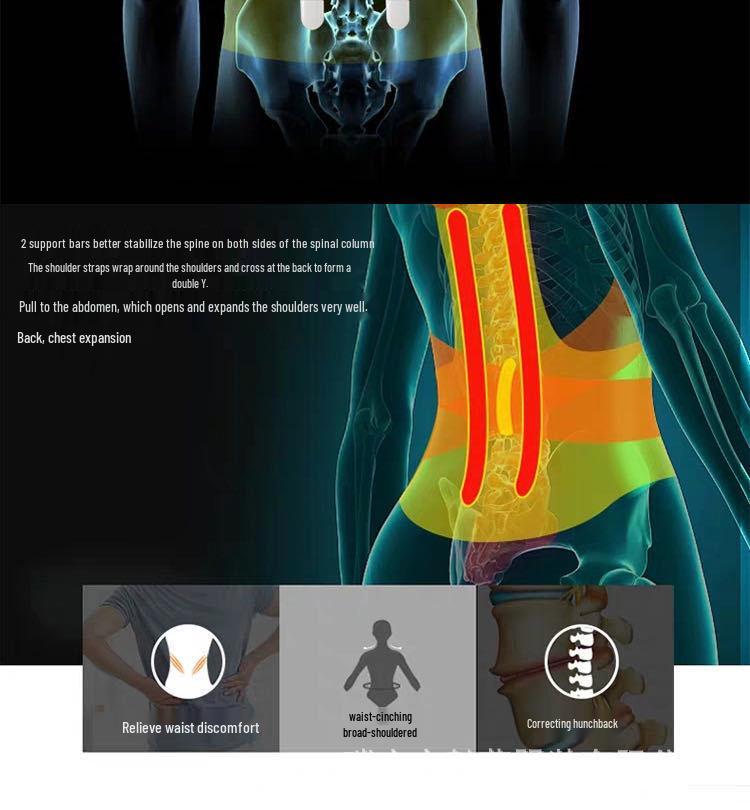 Unisex Spine Posture Corrector Belt with Back Support Plate