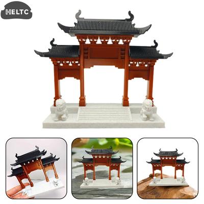 Chinese Memorial Archway Statue Ancient Building Model Japanese Pavilion Decoration MiniatreRockeryAquarium Bonsai Ornamen