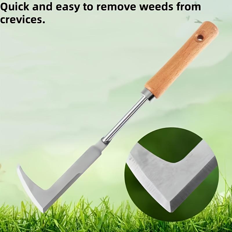 1pc Weeding Knife Artifact Root Pulling Tool Gardening Rake Root Removal Manganese Steel Hand Gripped Loosening Soil Digging Wild Vegetables