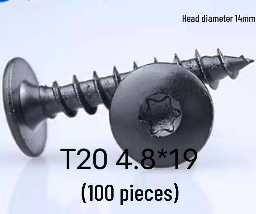 Black Zinc Plated M2 Pan Head Anti-Theft Hex Screws, Flat Tail, Self-Tapping