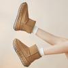 2025 Winter Suede Shoes Women Snow Boots Warm Plush for Cold Winter Thick Sole 6cm Laides Ankle Boots Non-slip