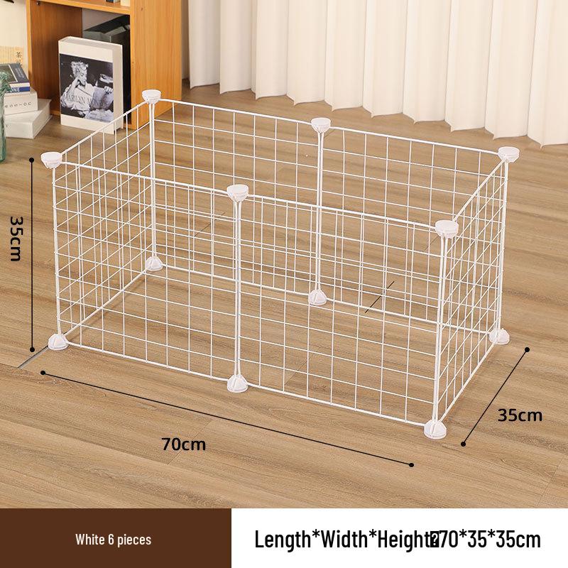 Pet Iron Mesh Detachable Fence: Indoor Gate, Isolation Guardrail, Escape-Proof, Easy Assembly
