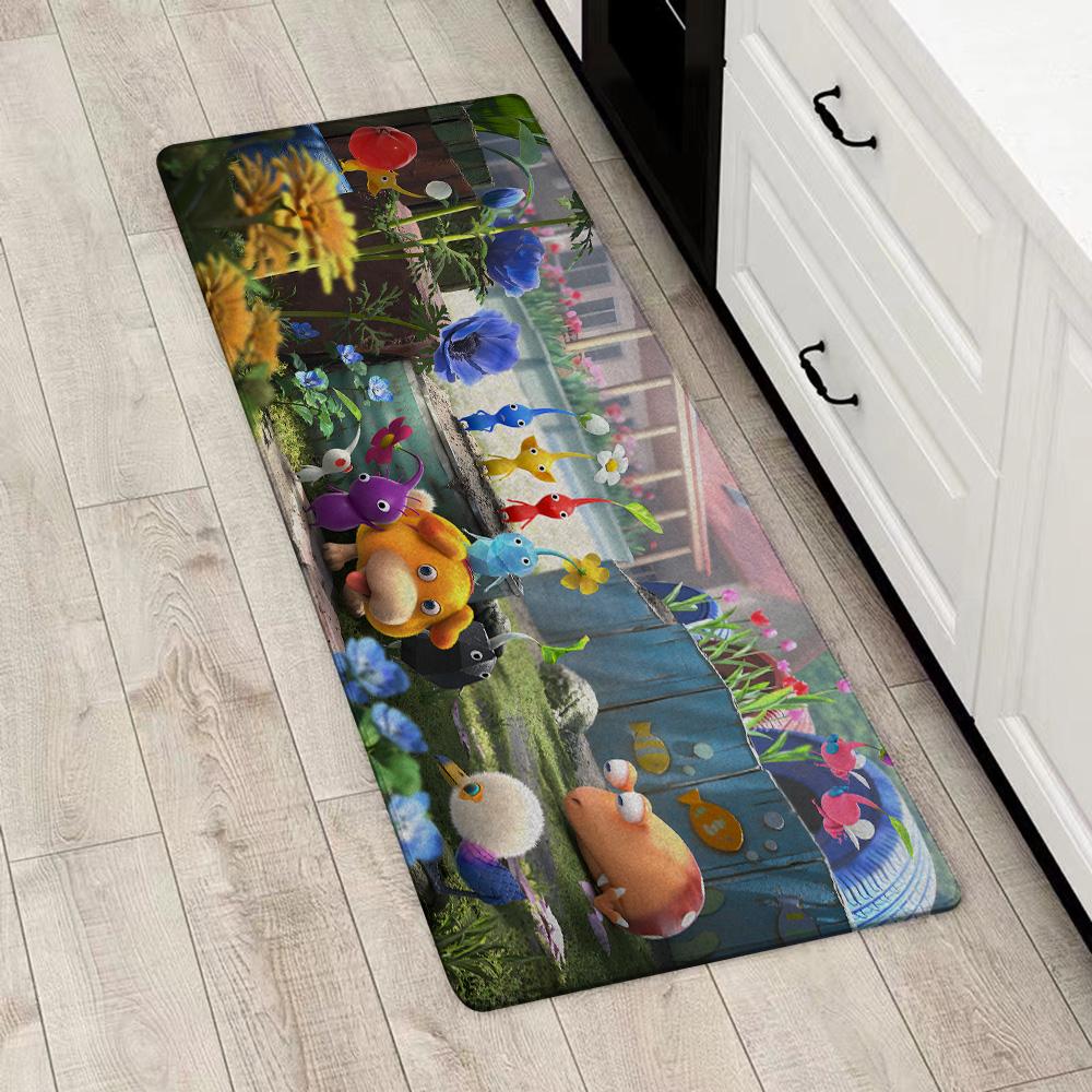 Entrance Front Door Doormat Cartoon PikminS Non-slip Kitchen Rug Living Room Rugs Balcony Bathroom Foot Mat Floor Mats Carpet