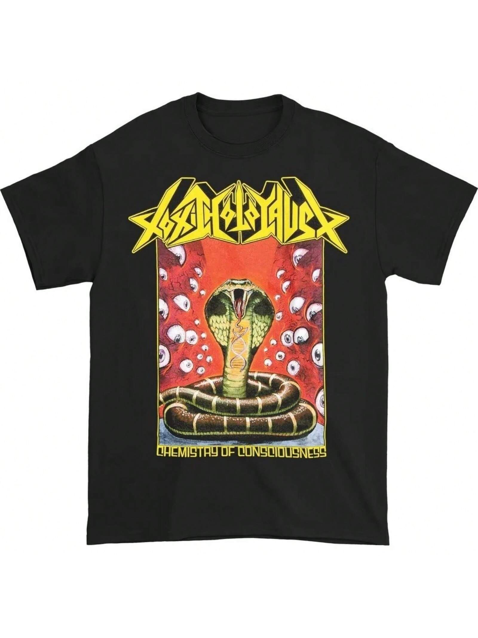 Toxic Holocaust Chemistry Clothing Pattern Printing Summer Luxury Brand Cotton unisex s And Wounisex s T-Shirts Short Sleeves S разноцветный