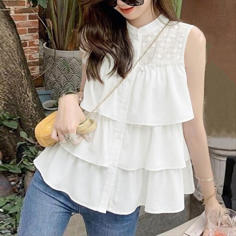 ZANZEA Women Casual Round Neck Loose Summer Sleeveless Blouse