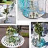 20cm Acrylic Party Tray Wedding Celebration Table Centerpiece Mirror Tray Round Candle Tray DIY  Mirror Surface For Party Decor