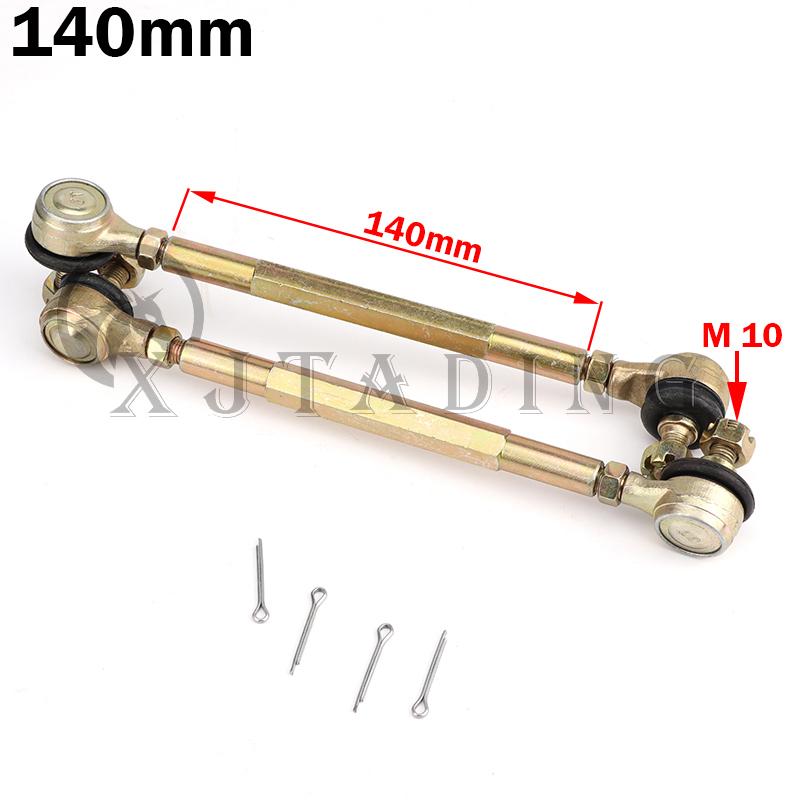 1 Pair 140mm 150mm 160mm 170mm 180mm 190mm 200mm M10 Tie Rods Ball Joint Kits Fit for Chinese ATV Karting Buggy Quad Bike Parts