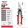 Delixi Electric Tin Snips: Industrial Aviation Shears for Electricians and Metal Cutting