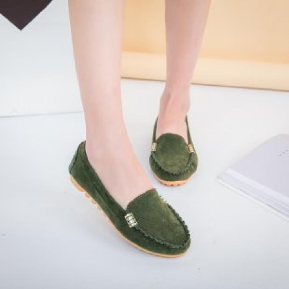 new Women Shoes Spring Autumn Women Casual Flat Shoes Slips Round Toe Denim Flat Loafer Plus Size Jeans Shoes Soft
