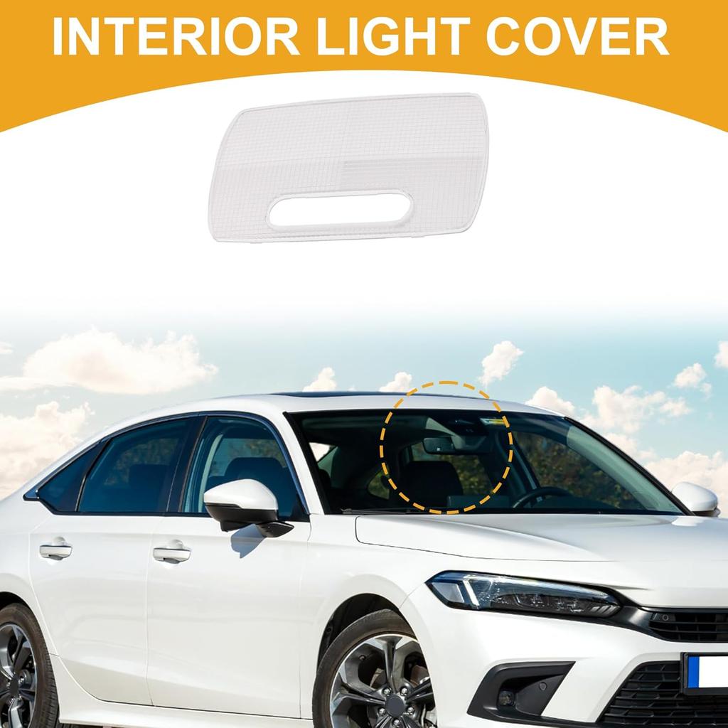 Interior Light Cover No.34251TP5H01 Car Rear Right Roof Dome Map Reading Light Cover Lamp Lens for Honda Civic 2001-2021 Plastic Clear