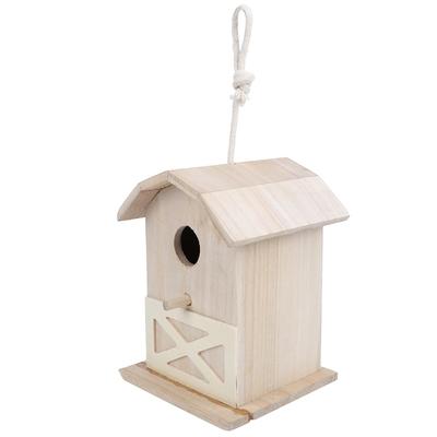 Mini Outdoor Holz Vogelhaus Nistkasten Zubehör für Garten Terrassendekoration Ornament