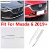 Stainless Steel Accessories For Mazda 6  - 2024 Car Front Bumper Lip Hood Middle Bottom Grille Mesh Strip Decor Cover Trim