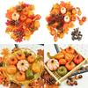Exquisite Halloween Artificial Foam Pumpkin Set With Realistic Pine Cone Props
