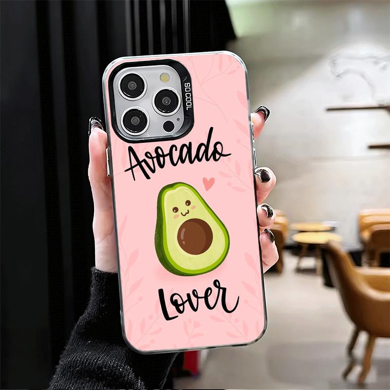 Cartoon Cute Avocado Soft Phone Case for iPhone 15 16 17 Pro Max 17Air 16E 14 Plus 13 12 Mini Shockproof Cover Back Shell
