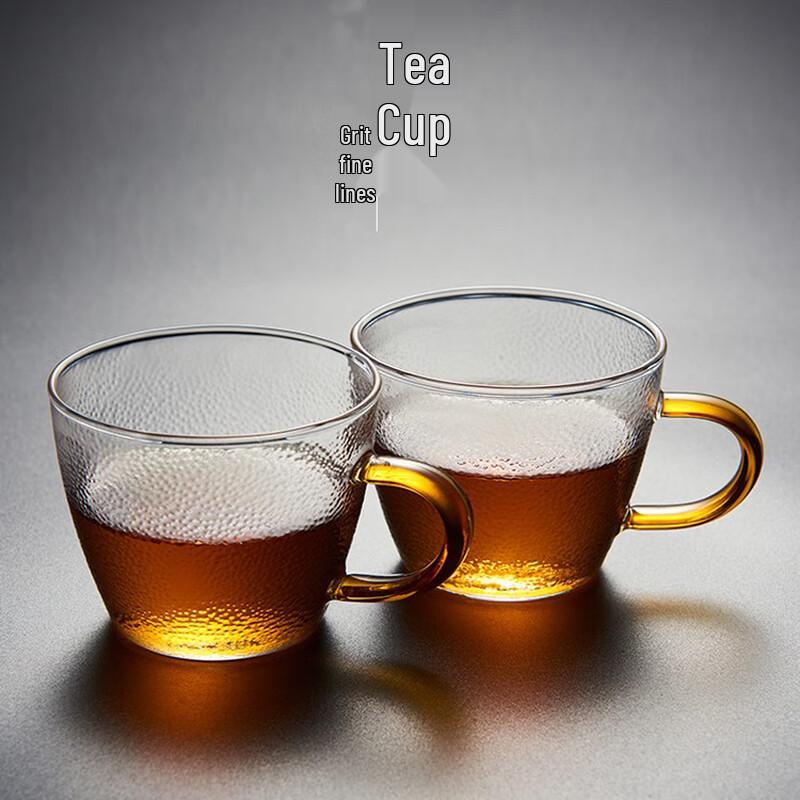 Aiqiyi WA Hammered Glass Tea Cups, 120ml (Set of 6)