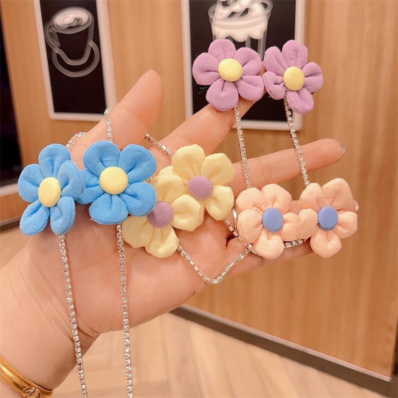 Bunte Schmetterling & Perlen Schleife Haarspange für Mädchen - Koreanisches Sommer Haaraccessoire