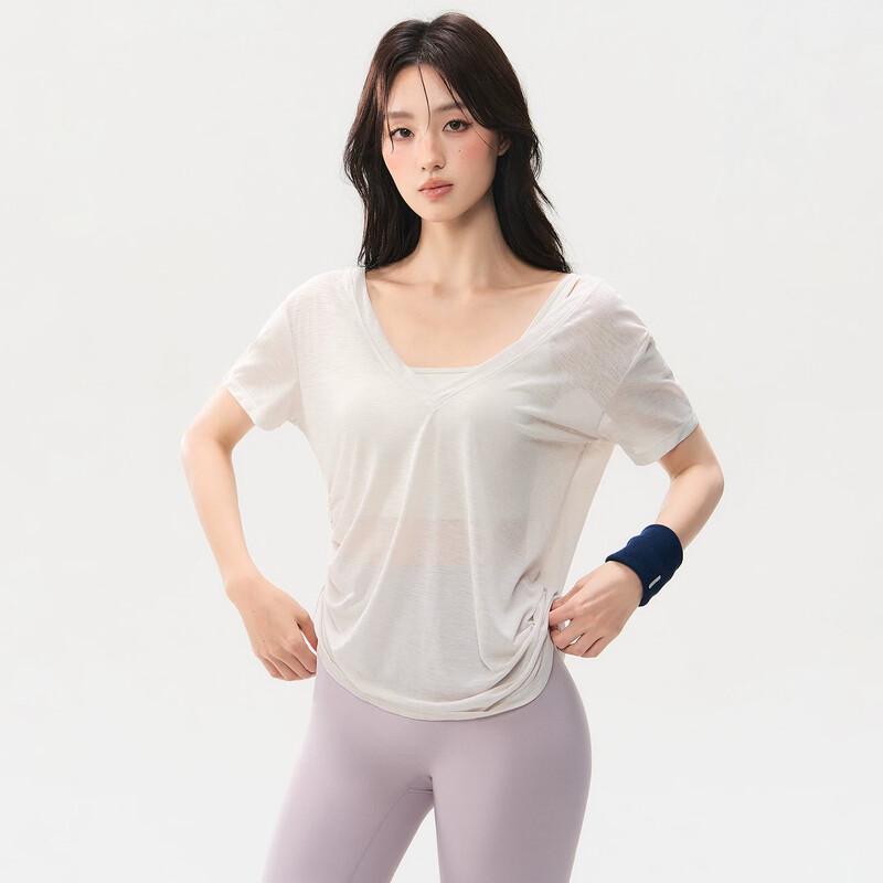 MITAOGIRL Two-Way Wear Yoga Fitness Short Sleeve Top M